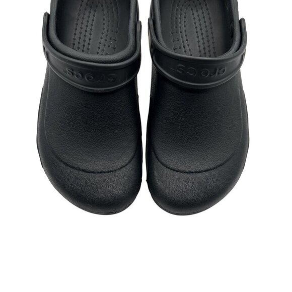 Crocs Mens 11 Classic Bistro Black Clogs Casual Work Comfort Shoes Beach Sandals - Picture 6 of 9